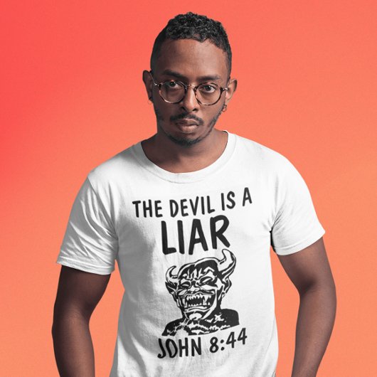 悪魔(サタン)は嘘つき、キリスト教のTシャツだ Tシャツ