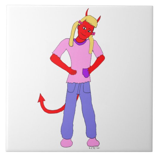 悪魔 タイル (正面)