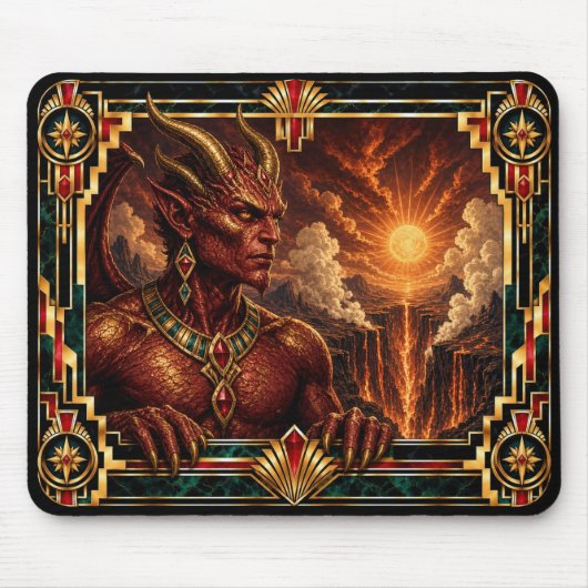 悪魔、デコ様式の神話 マウスパッド (正面)