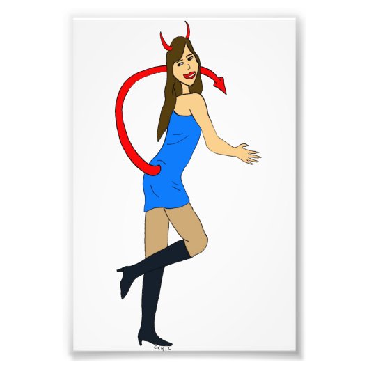 悪魔 フォトプリント            (正面)