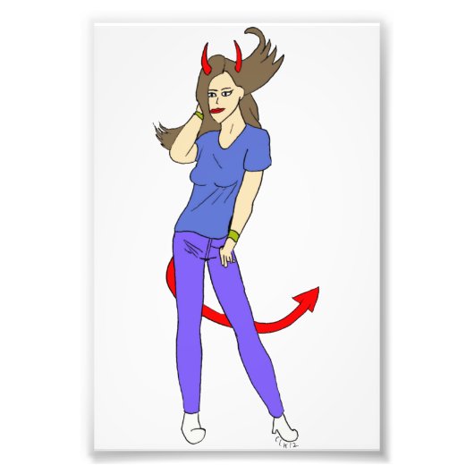 悪魔 フォトプリント            (正面)