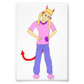 悪魔 フォトプリント            (正面)