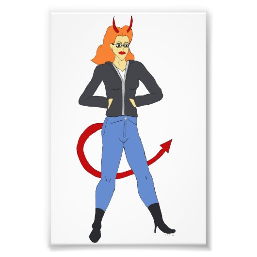 悪魔 フォトプリント            (正面)