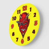 悪魔 ラージ壁時計 (傾斜)