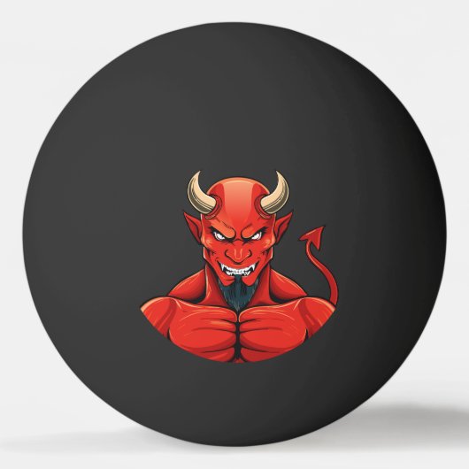 悪魔 卓球ボール (正面)