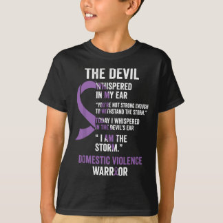 悪魔 – 家庭内暴力認識度サポートリブ Tシャツ