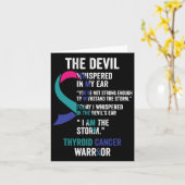 悪魔 – 甲状腺がん認知支援リボン カード (黄色い花)