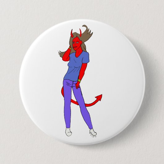 悪魔 缶バッジ (正面)