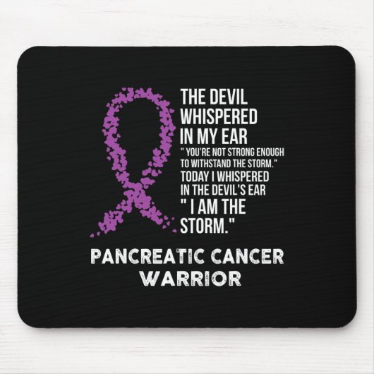 悪魔 – 膵臓がん認識度支持肋骨 マウスパッド (正面)