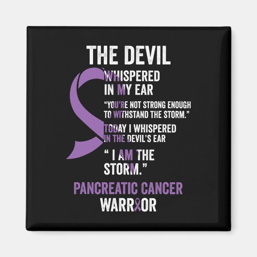 悪魔 – 膵臓がん認識度支持肋骨 マグネット (正面)