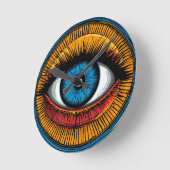 悪鮮やか眼芸術的デザイン ラウンド壁時計 (傾斜)