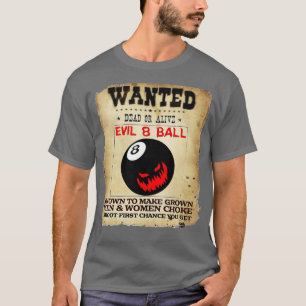悪8ボールプールビリヤード短袖 Tシャツ