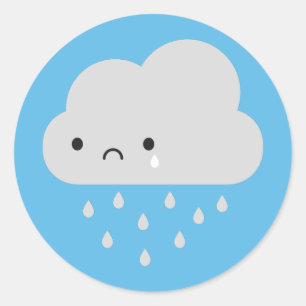 悲しいかわいいの雨雲 ラウンドシール