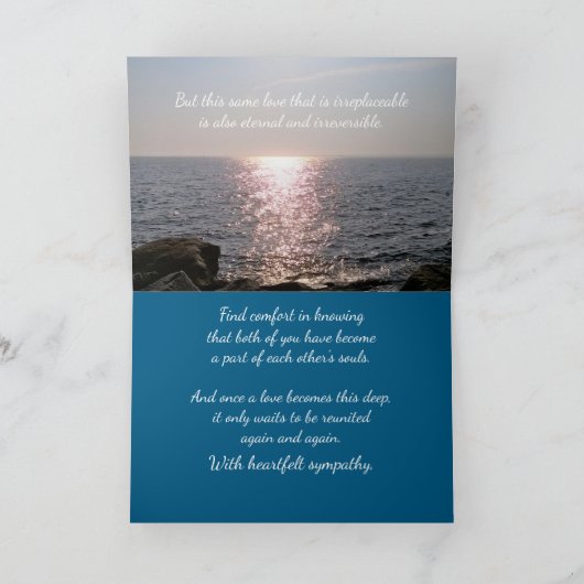 悲しいかわいい白い子犬の損失のために残念な悔やみや弔慰 カード (内部)