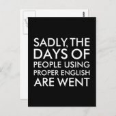 悲しいことに適切な英語のスペルを使う人々 ポストカード (正面/裏面)