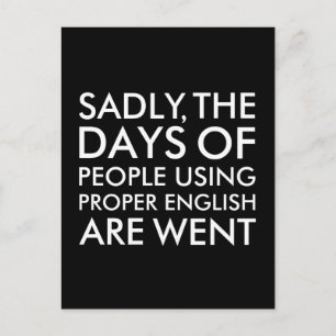 悲しいことに適切な英語のスペルを使う人々 ポストカード