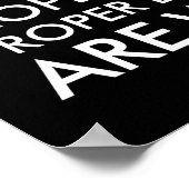 悲しいことに適切な英語のスペルを黒で使う人々 ポスター (角)