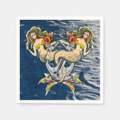 悲しいほど人魚のアットいかり スタンダードカクテルナプキン (正面)