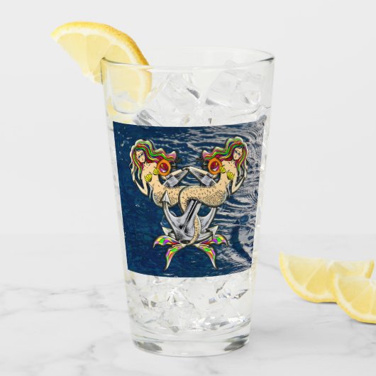 悲しいほど人魚のアットいかり タンブラーグラス (アイス正面)