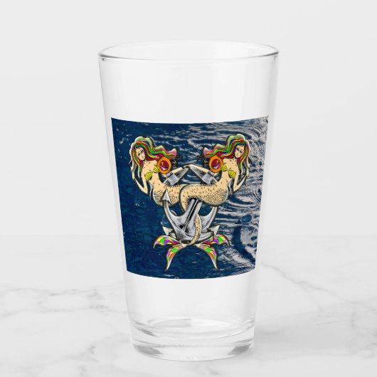 悲しいほど人魚のアットいかり タンブラーグラス (正面)
