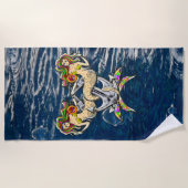 悲しいほど人魚のアットいかり ビーチタオル (正面)