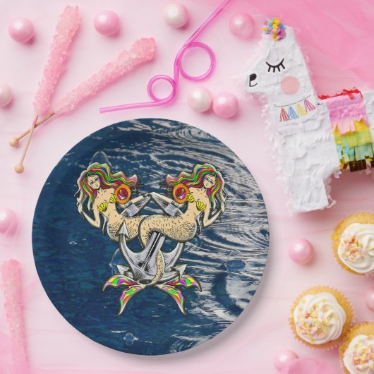 悲しいほど人魚のアットいかり ペーパープレート (パーティー)