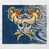 悲しいほど人魚のアットいかり リキュールボトルラベル (シングルラベル)