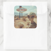 悲しいエイリアンラスベガスサインの前 スクエアシール (バッグ)