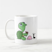 悲しいカメの幸せな蟻 コーヒーマグカップ (左)