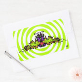 悲しいカラフルゴブリン悪魔の生き物v2 長方形シール (封筒)