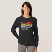 悲しいカントリーソング&コールドビールヴィンテージ Tシャツ (正面フル)