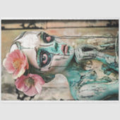 悲しいゴシック様式のガーゴイルとフローラクラウンデコページ 薄葉紙 (正面)