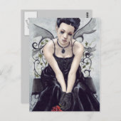 悲しいゴシック様式ビクトリアンな妖精の郵便はがき ポストカード (正面/裏面)