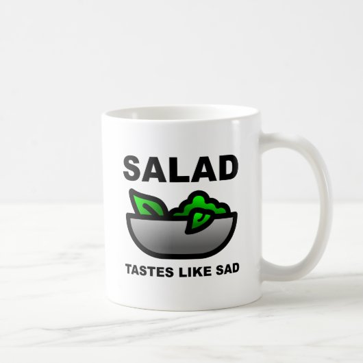 悲しいサラダ Funny Mug コーヒーマグカップ (右)