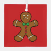 悲しいジンジャーブレッドマン ガラスオーナメント (裏面)