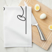 悲しいステックマンキッチンタオル キッチンタオル (四つ折り)