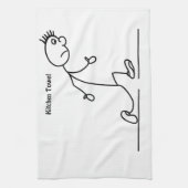 悲しいステックマンキッチンタオル キッチンタオル (縦)