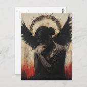 悲しいダークエンジェルファンタジー ポストカード (正面/裏面)