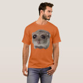 悲しいハムスターメメ家族おもしろい友達 Tシャツ (正面フル)