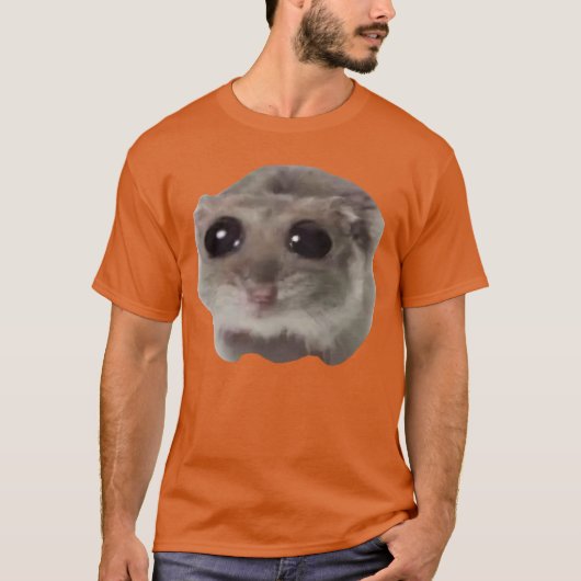 悲しいハムスターメメ家族おもしろい友達 Tシャツ (正面)