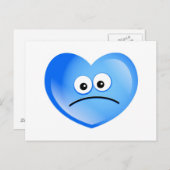 悲しいハート ポストカード (正面/裏面)