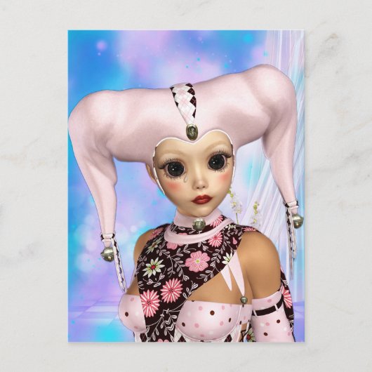 悲しいハーレクイン人形 ポストカード (正面)