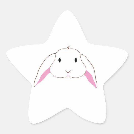悲しいバニー 星シール (正面)