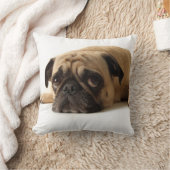 悲しいパグ クッション (ブランケット)