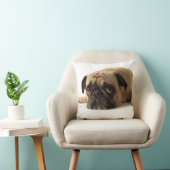 悲しいパグ クッション (椅子)