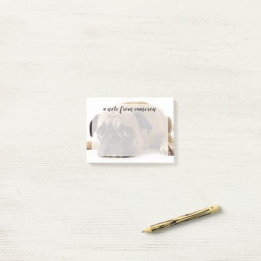 悲しいパグ ポストイット (デスク上)