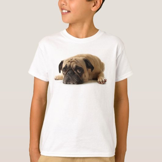 悲しいパグ Tシャツ (正面)