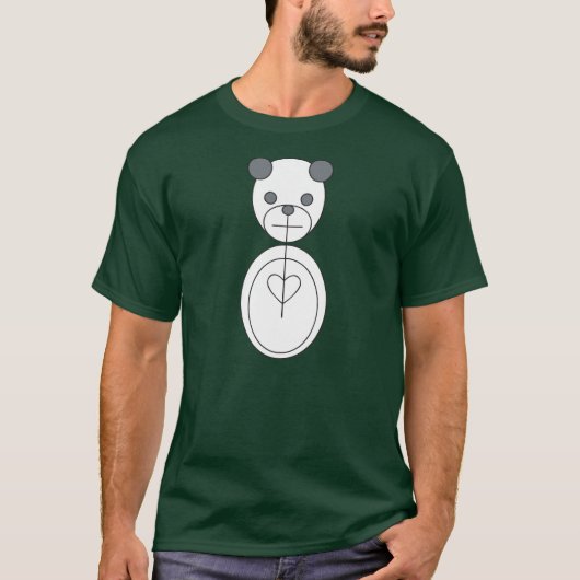 悲しいパンダ。 きれい Tシャツ (正面)