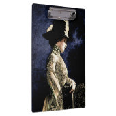 悲しいビクトリアンヴィンテージの帽子をかぶった女性 クリップボード (右)