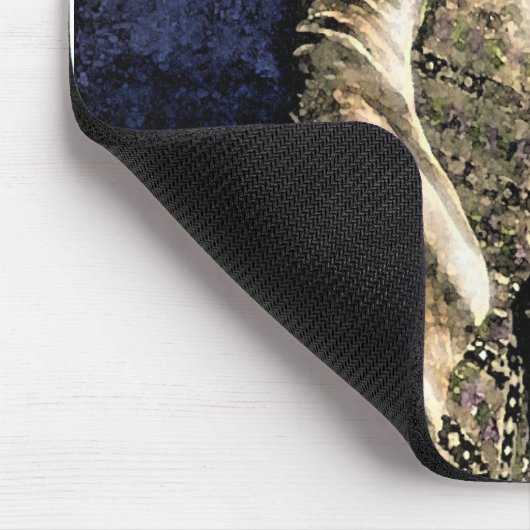 悲しいビクトリアンヴィンテージの帽子をかぶった女性 マウスパッド (コーナー)